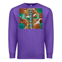 Purple blessed cross Premium Sweatshirt - BarkalooDesign
