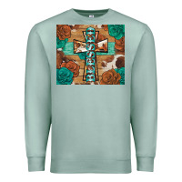 Seafoam blessed cross Premium Sweatshirt - BarkalooDesign