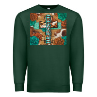 Sports Green blessed cross Premium Sweatshirt - BarkalooDesign