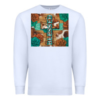 White blessed cross Premium Sweatshirt - BarkalooDesign