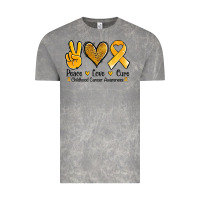 Cloud Rock peace love cure childhood cancer Vintage Tee - Jasminsmagicworld