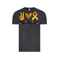 Vintage Black peace love cure childhood cancer Vintage Tee - Jasminsmagicworld