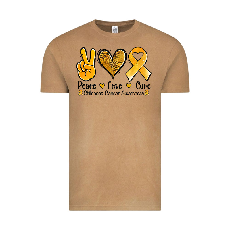 Peace Love Cure Childhood Cancer Vintage Tee by Jasminsmagicworld | Teevron