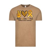 Vintage Coffee peace love cure childhood cancer Vintage Tee - Jasminsmagicworld