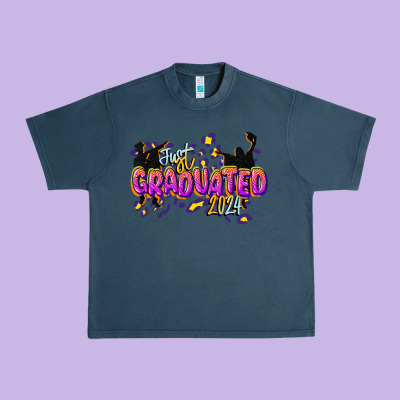 Just Graduated 2024 Urban Heavy Tee Designed By Cowgirlartshop