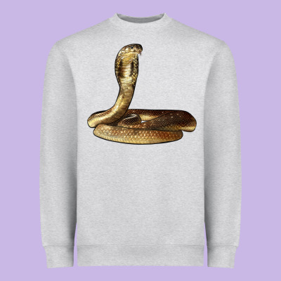 King Cobra Snake Heavyweight Sweatshirt Designed By Lillyallendesigns