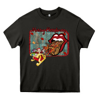 Asphalt Merry Christmas Lips Santa Heavy Core Tee - Bettercallsaul
