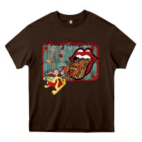 Chocolate Brown Merry Christmas Lips Santa Heavy Core Tee - Bettercallsaul