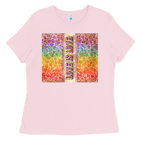 Bubblegum Pink Love is love Pride LGBTQ+ Ladies Tee - NancyCooperArtShop