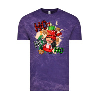 Cloud Purple ho ho ho girl gnome Vintage Tee - CowGirlArtShop