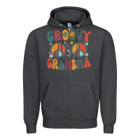 Smoke groovy grandma retro 70s peace sign design grandmother Zipper Hoodie - longCreatives