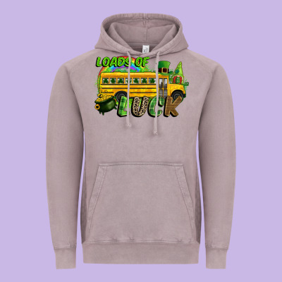 Loads Of Luck School Bus Vintage Hoodie Designed By Cowgirlartshop
