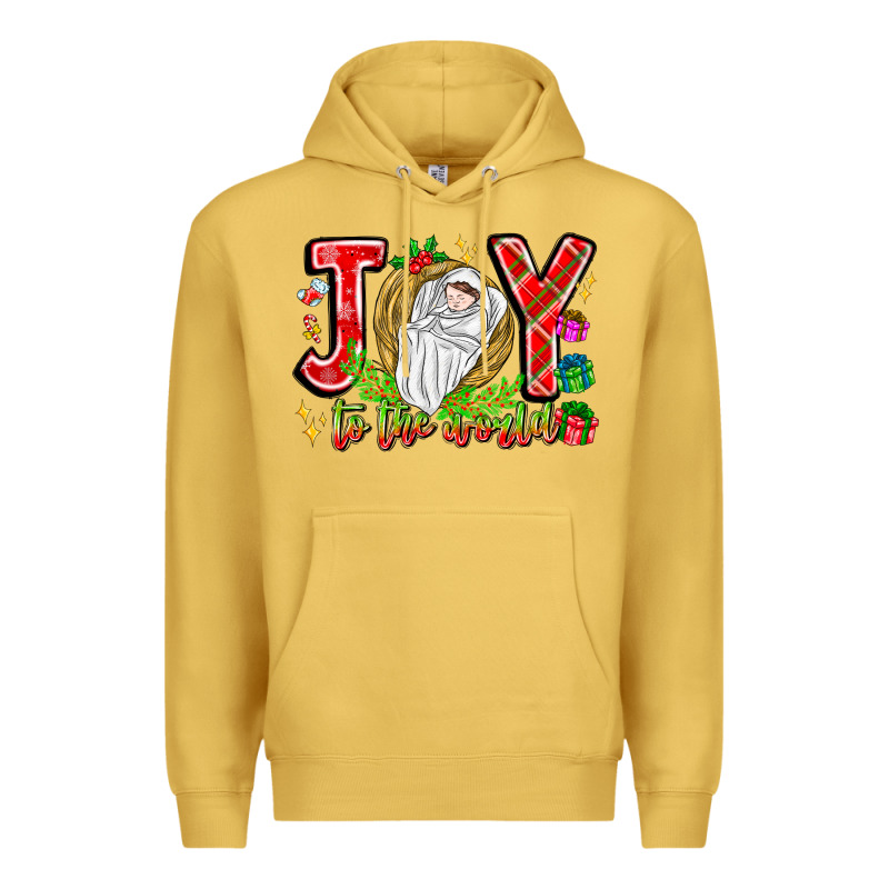 Joy To The World Premium Hoodie by CowhideDigitalArt | Teevron