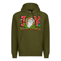 Army Green joy to the world Premium Hoodie - CowhideDigitalArt