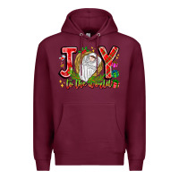 Burgundy joy to the world Premium Hoodie - CowhideDigitalArt