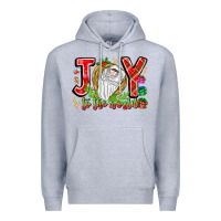 Heather Grey joy to the world Premium Hoodie - CowhideDigitalArt