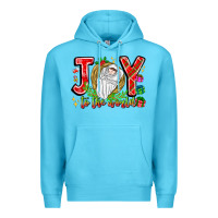 Ocean Blue joy to the world Premium Hoodie - CowhideDigitalArt