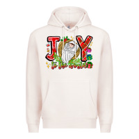 Pale Pink joy to the world Premium Hoodie - CowhideDigitalArt