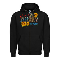 Black proud army mom Zipper Hoodie - Artiststas