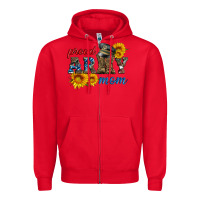 Red proud army mom Zipper Hoodie - Artiststas