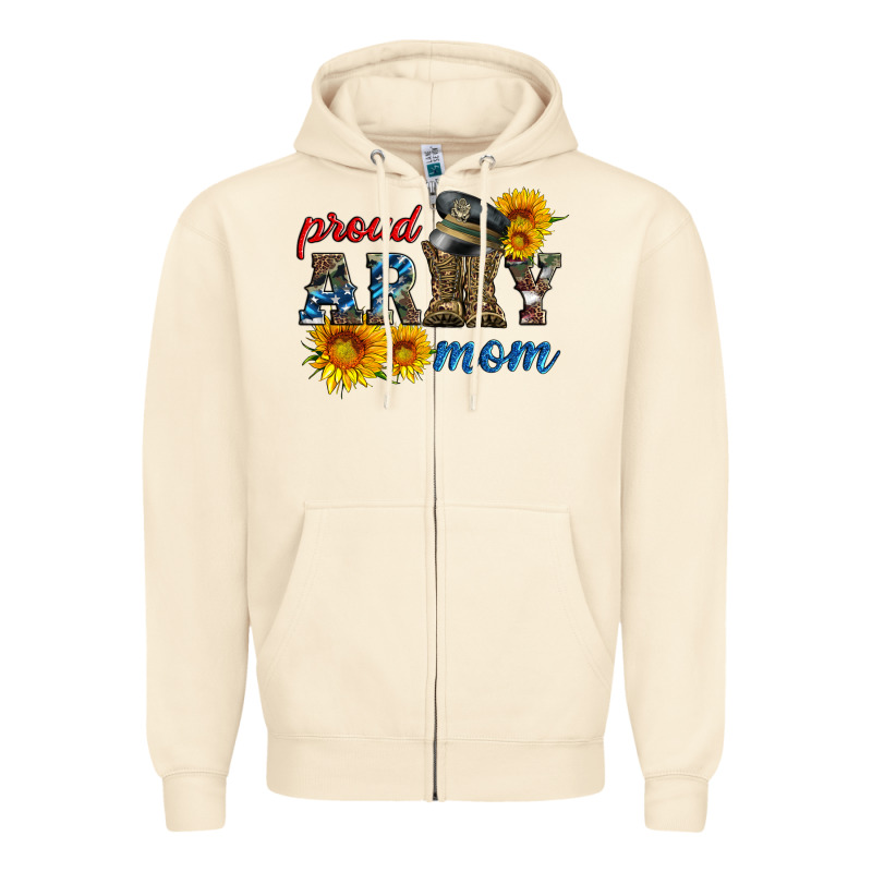 Proud Army Mom Zipper Hoodie by Artiststas | Teevron