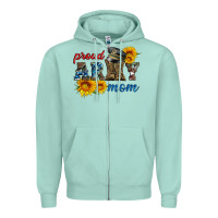Seafoam proud army mom Zipper Hoodie - Artiststas