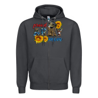 Smoke proud army mom Zipper Hoodie - Artiststas