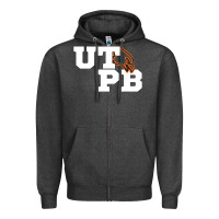 Charcoal Heather UTPB Permian Basin Student Zipper Hoodie - longCreatives