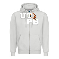 Dove Grey UTPB Permian Basin Student Zipper Hoodie - longCreatives