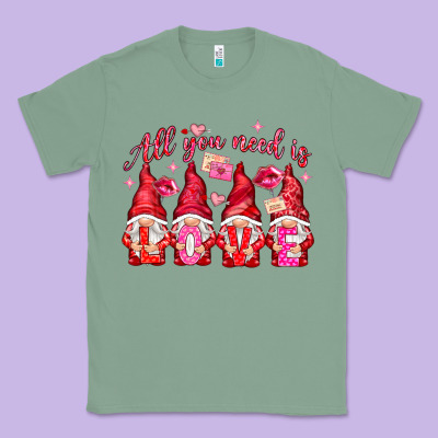 All You Need Is Love Gnomies Valentine's Day Classic Tee Designed By Howdyjamesfarm