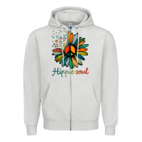 Daisy Peace Sign Hippie Soul Tshirt Flower Lovers Gifts Zipper Hoodie | Teevron