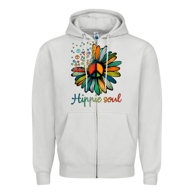 Daisy Peace Sign Hippie Soul Tshirt Flower Lovers Gifts Zipper Hoodie by longCreatives | Teevron
