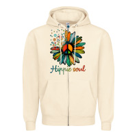 Sandshell daisy peace sign hippie soul tshirt flower lovers gifts Zipper Hoodie - longCreatives