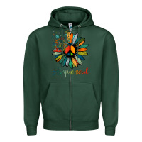 Sports Green daisy peace sign hippie soul tshirt flower lovers gifts Zipper Hoodie - longCreatives