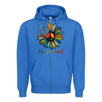 True Royal daisy peace sign hippie soul tshirt flower lovers gifts Zipper Hoodie - longCreatives