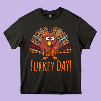 Happy Turkey Day - Thanksgiving Party Heavy Core Tee Designed By Bettercallsaul