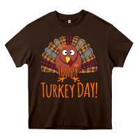 Chocolate Brown Happy Turkey Day - Thanksgiving Party Heavy Core Tee - Bettercallsaul