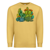 Antique Gold watercolor cactus Premium Sweatshirt - BarkalooDesign