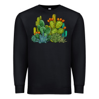 Black watercolor cactus Premium Sweatshirt - BarkalooDesign