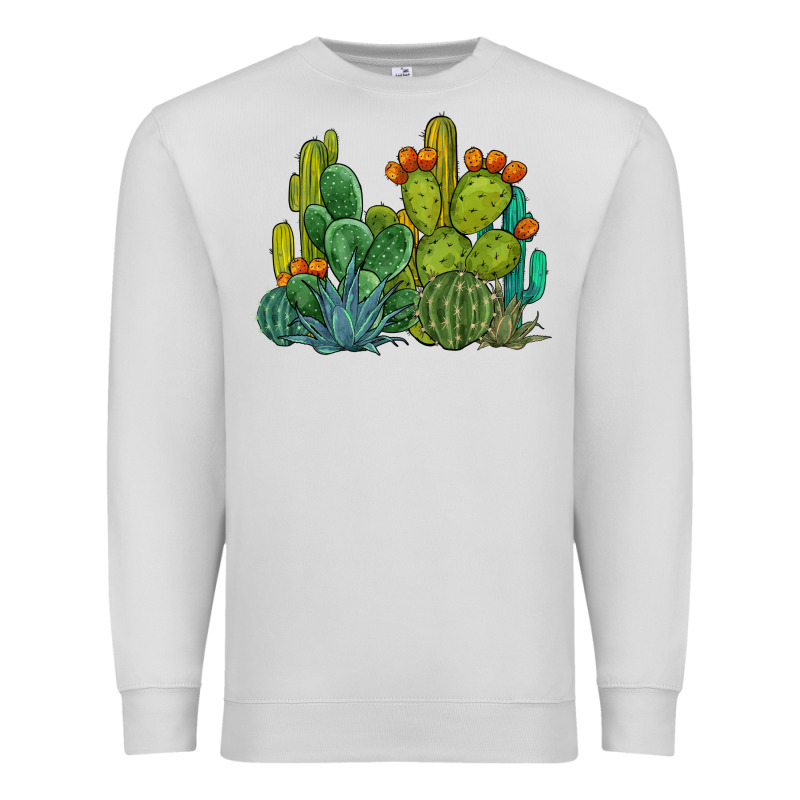 Watercolor Cactus Premium Sweatshirt by BarkalooDesign | Teevron