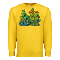 Lemon watercolor cactus Premium Sweatshirt - BarkalooDesign