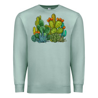 Seafoam watercolor cactus Premium Sweatshirt - BarkalooDesign