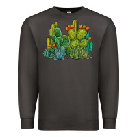 Smoke watercolor cactus Premium Sweatshirt - BarkalooDesign