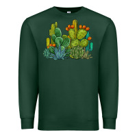 Sports Green watercolor cactus Premium Sweatshirt - BarkalooDesign