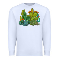 White watercolor cactus Premium Sweatshirt - BarkalooDesign