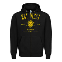 Black key west florida vintage distressed style design souvenir Zipper Hoodie - longCreatives