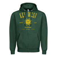 Sports Green key west florida vintage distressed style design souvenir Zipper Hoodie - longCreatives
