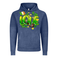 Vintage Denim Love St. Patrick's Day Vintage Hoodie - HowdyJamesFarm