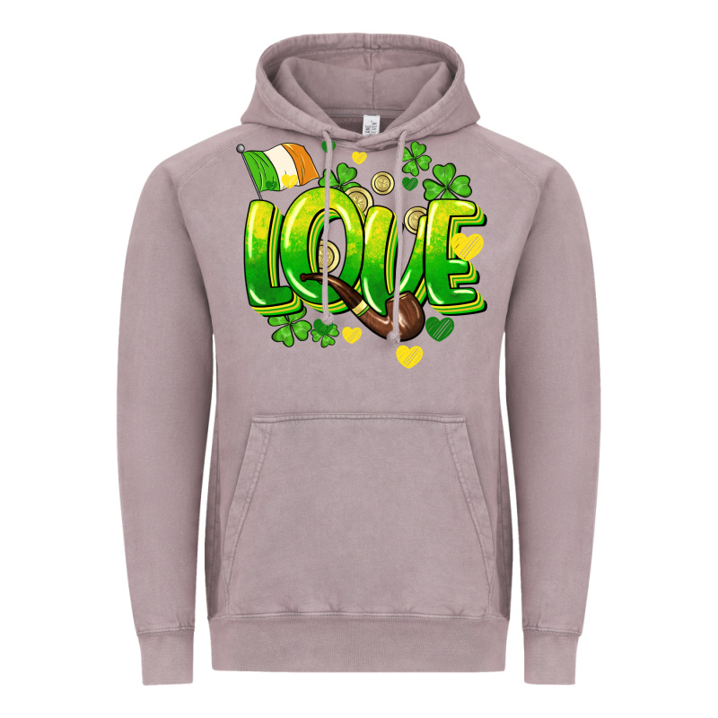 Love St. Patrick's Day Vintage Hoodie by HowdyJamesFarm | Teevron
