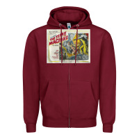 Burgundy The Time Machine, Time Travel, Retro Movie Poster, Cult Classic, Futur Zipper Hoodie - longCreatives